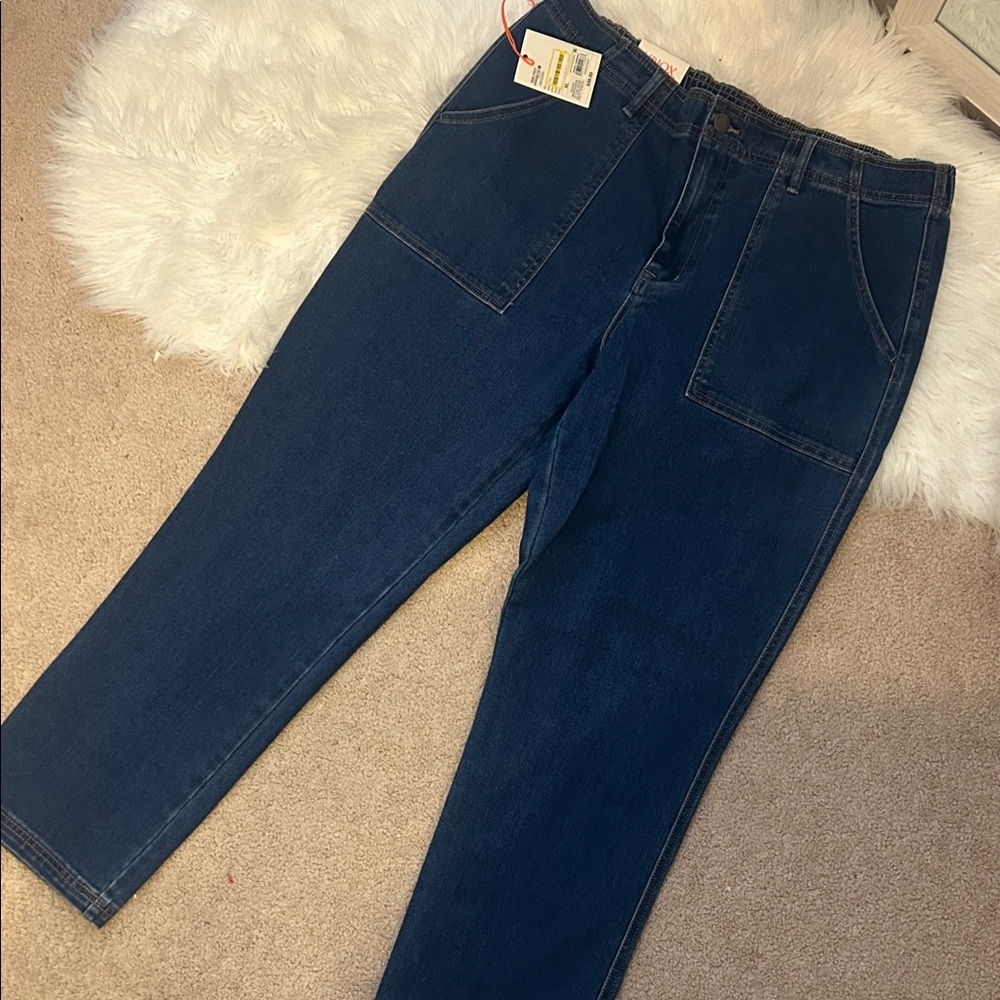 NWT Knox Rose Dark Indigo Straight Leg stretchy Jeans - Picture 4 of 7